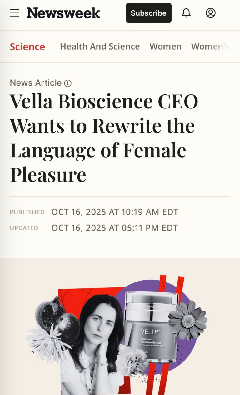 Vella Bioscience Newsweek women’s health innovation