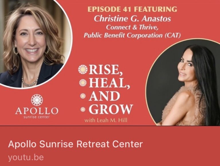 Christine Anastos Rise Heal and Grow podcast Leah Hill Apollo Sunrise Center
